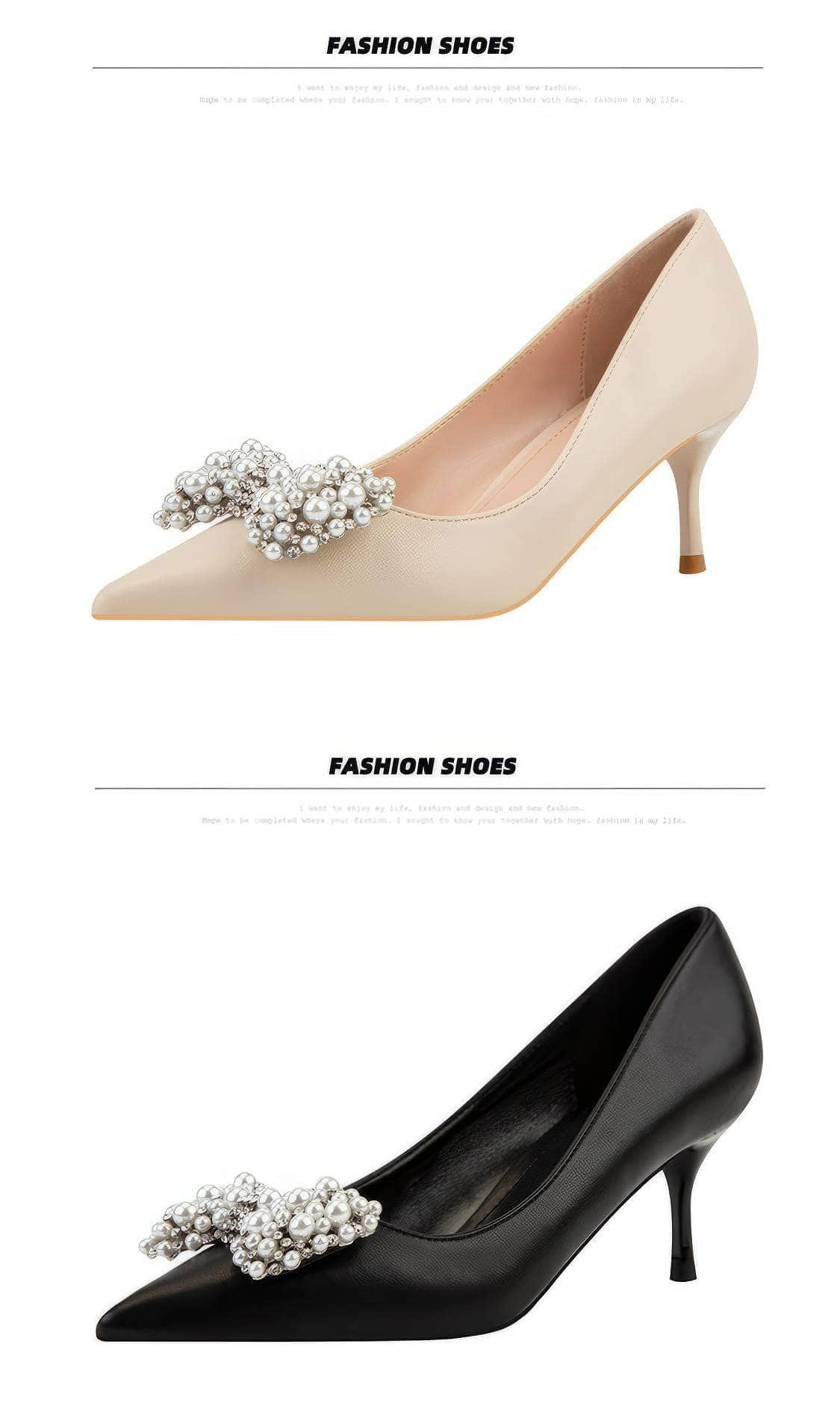 Pearl Bow Detailed Stiletto Pumps