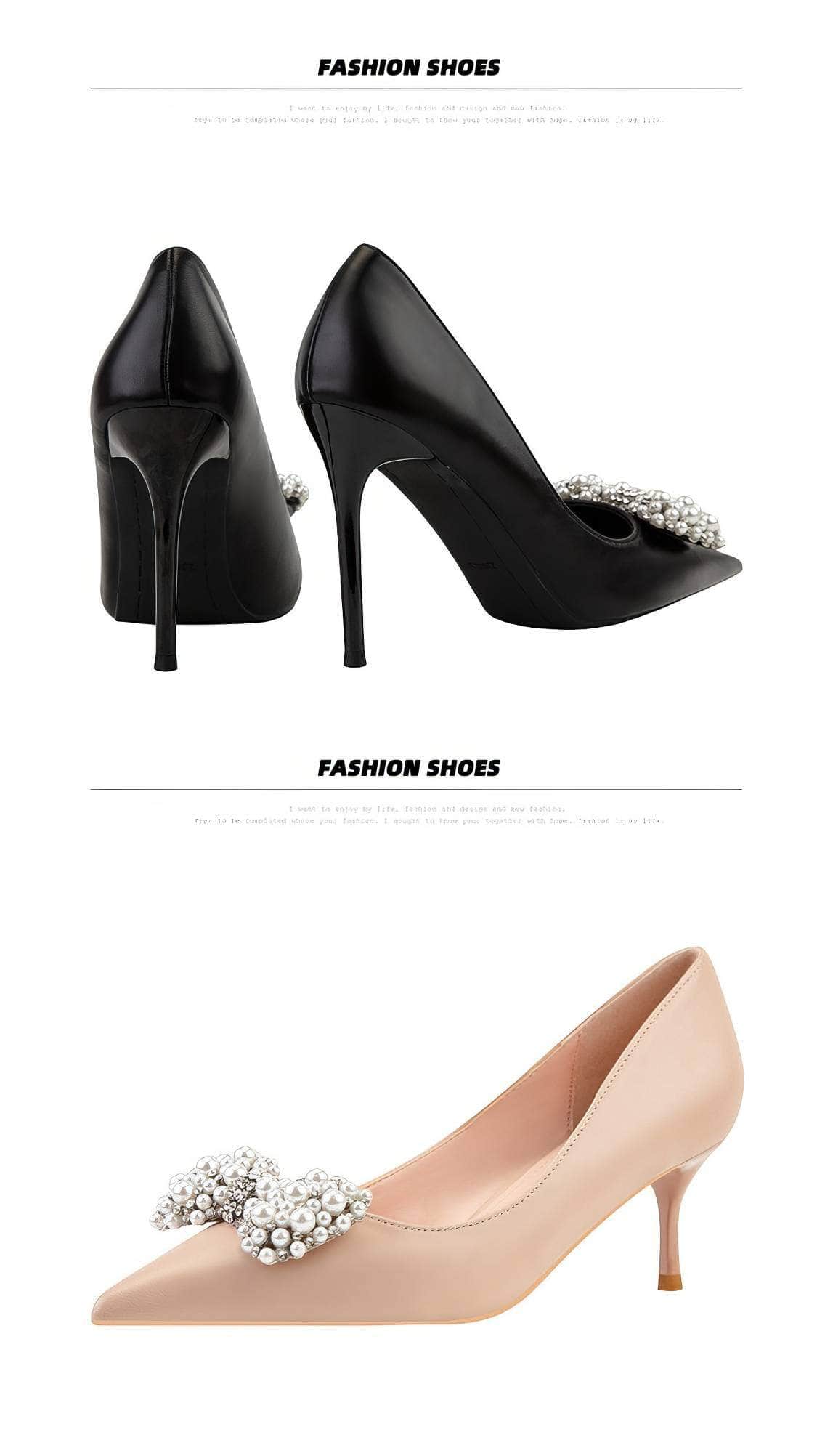 Pearl Bow Detailed Stiletto Pumps