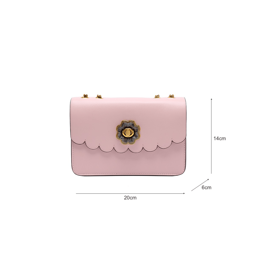 Peony Embellished Scallop Detail Handbag