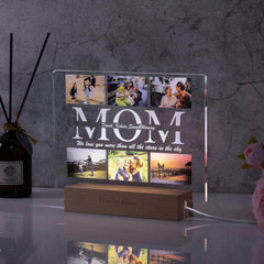 Personalized Acrylic Lamp with Custom Photo and Text - Ideal Bedroom Night Light for MOM DAD LOVE Friend Family Day Wedding Birthday Gift Present
