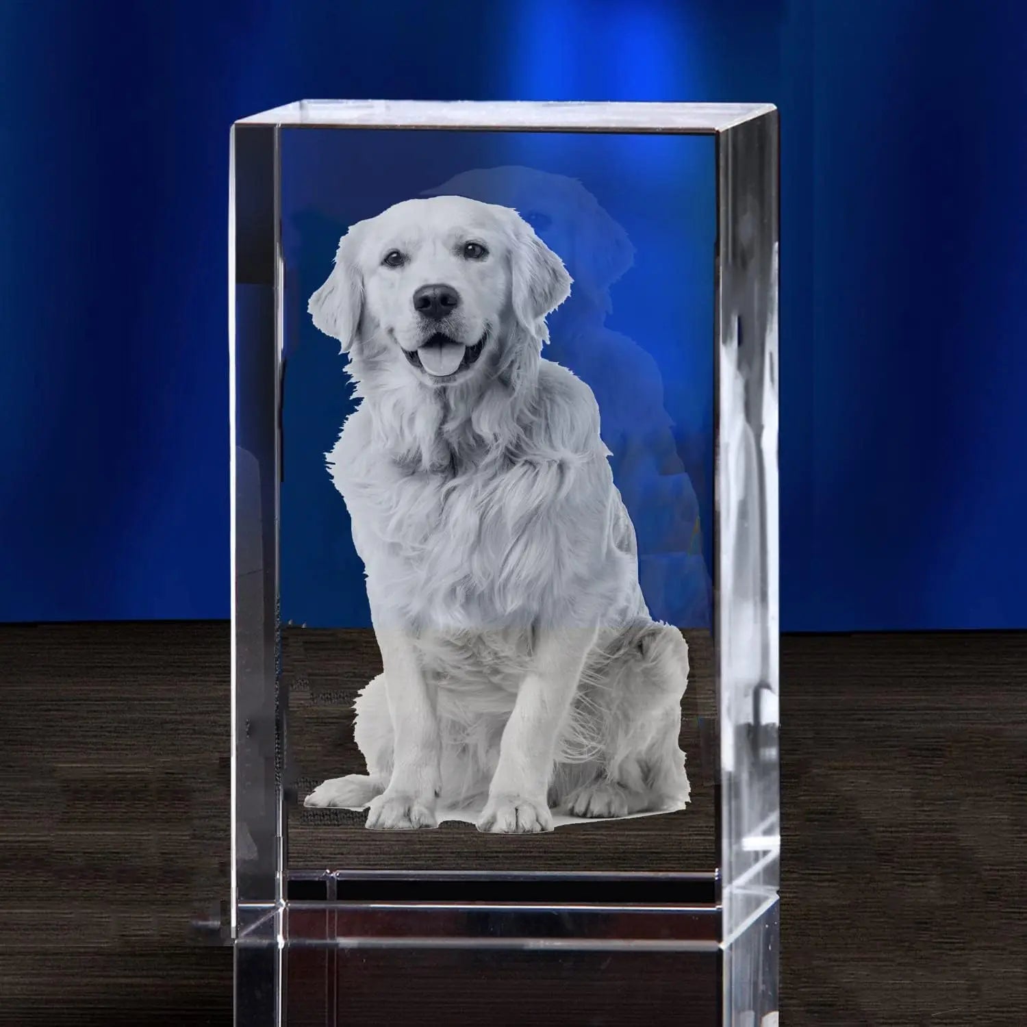 Personalized Sympathy Tribute - Custom Gift for the Loss of a Beloved Pet, Crystal Decor Keepsake Offering as a Memorial for the Departed Loved One 2D Crystal 1 / 5cmx5cmx8cm