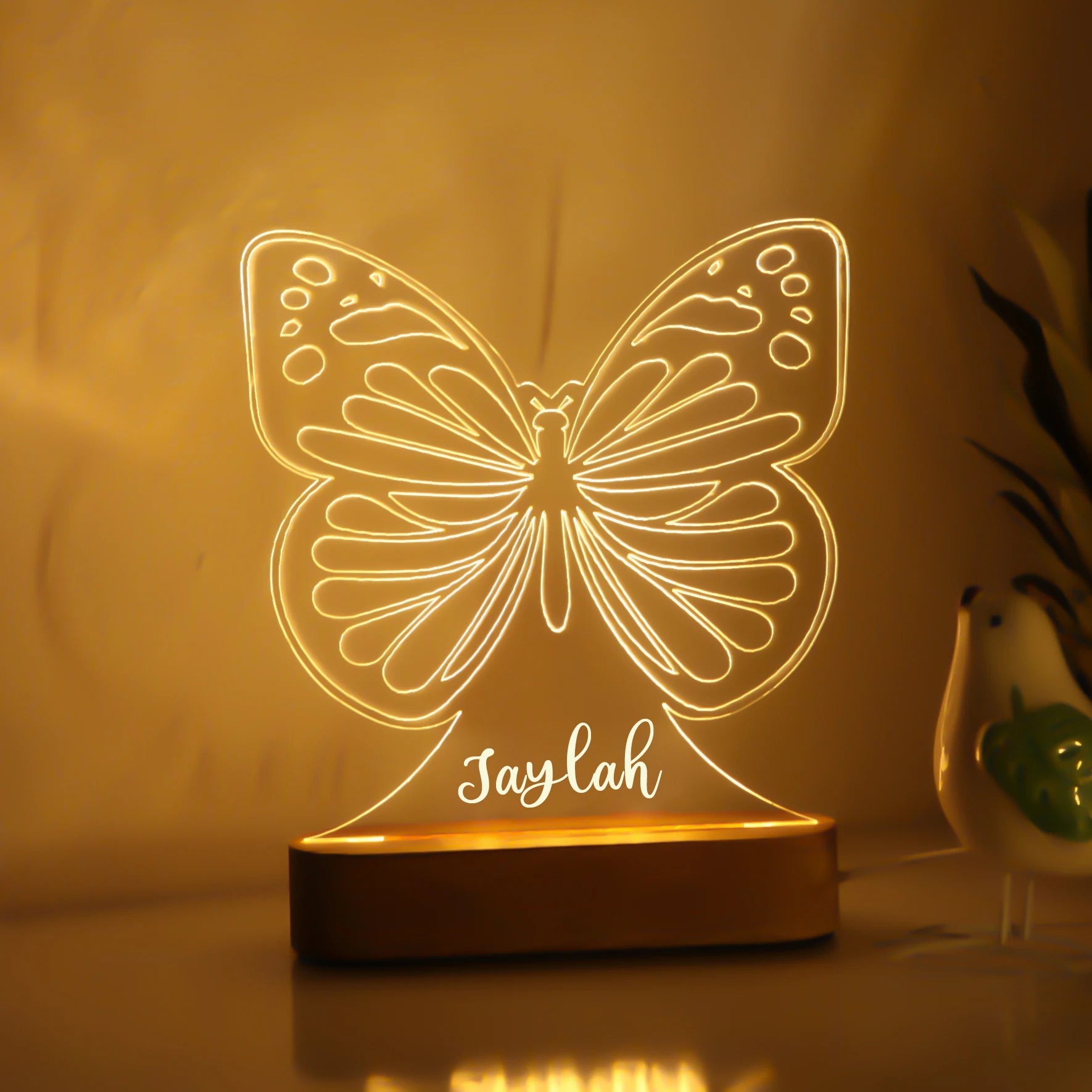 Personalized USB Night Light for Babies and Kids - Custom Name Lamp for Nursery, Newborn Bedroom, Home Decor, Ideal Birthday
