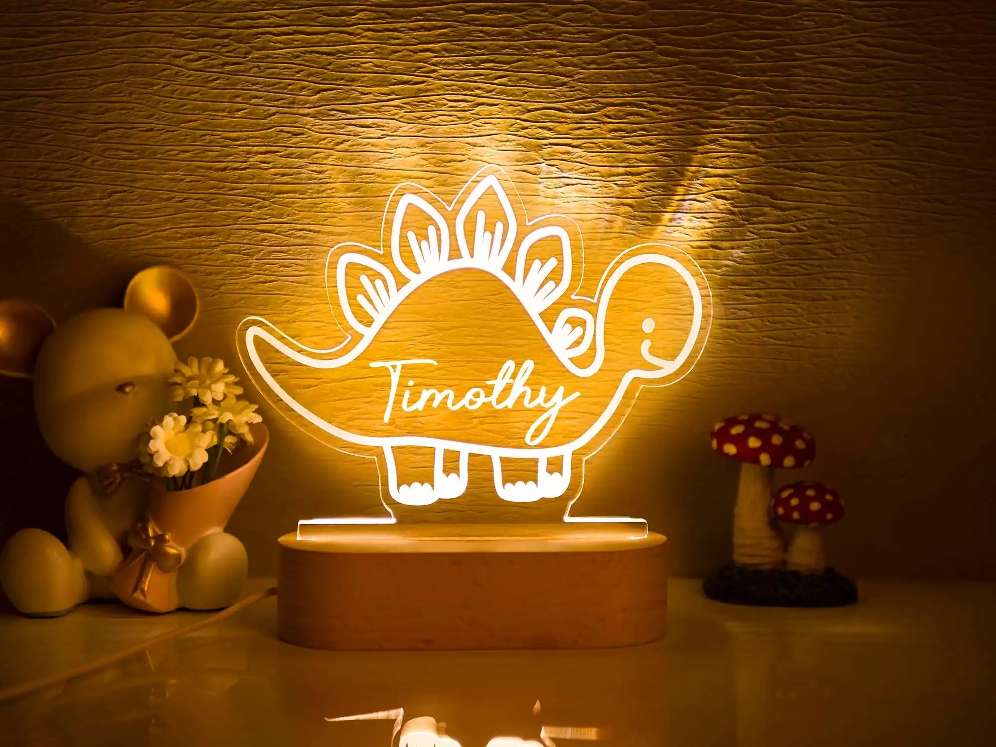 Personalized USB Night Light for Babies and Kids - Custom Name Lamp for Nursery, Newborn Bedroom, Home Decor, Ideal Birthday Warm Light / style 5