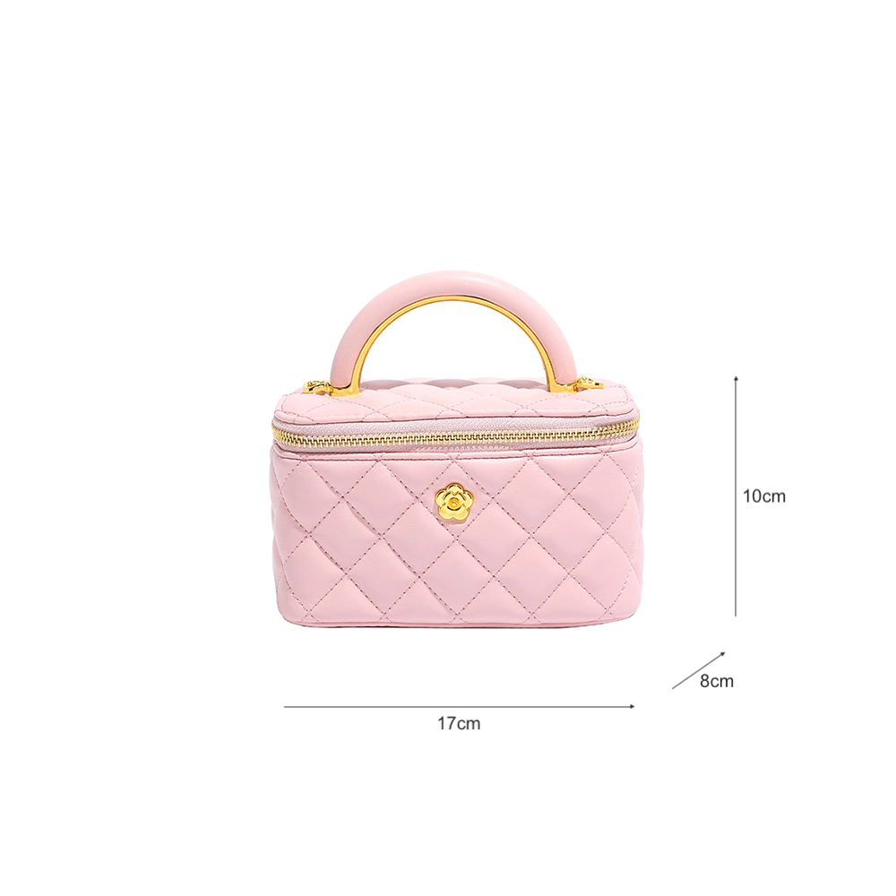 Petite Quilted Box Shaped Vanity Handbag