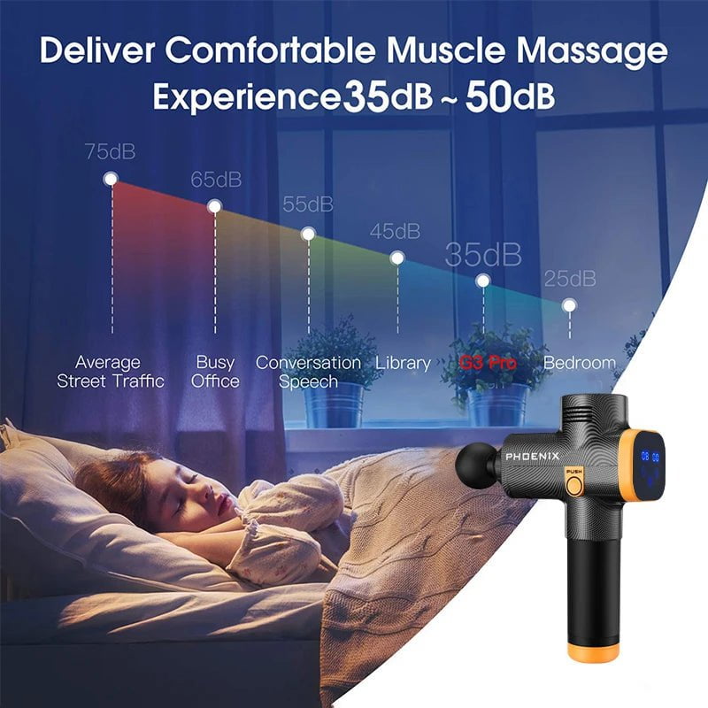 Phoenix A2 Massage Gun - Deep Tissue Muscle Relaxation, Dynamic Therapy, Vibrator for Shaping, Pain Relief, Back and Foot Massager