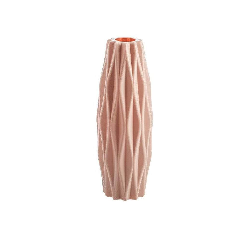 White Plastic Imitation Ceramic Vase for Home Decoration