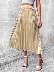 Pleated Midi Skirt Cream / XS