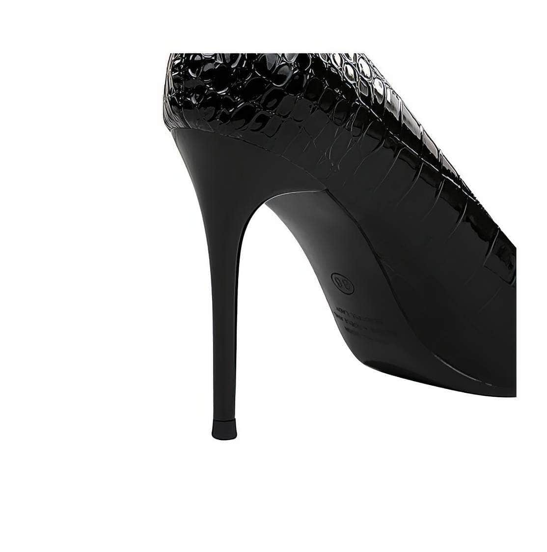 Pointy Toe Croc Stiletto Pumps