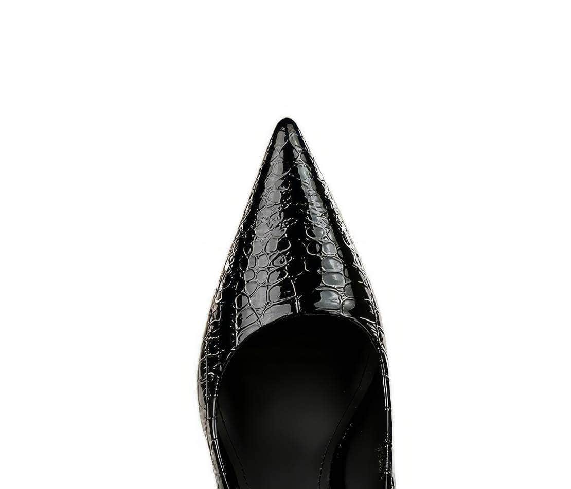 Pointy Toe Croc Stiletto Pumps