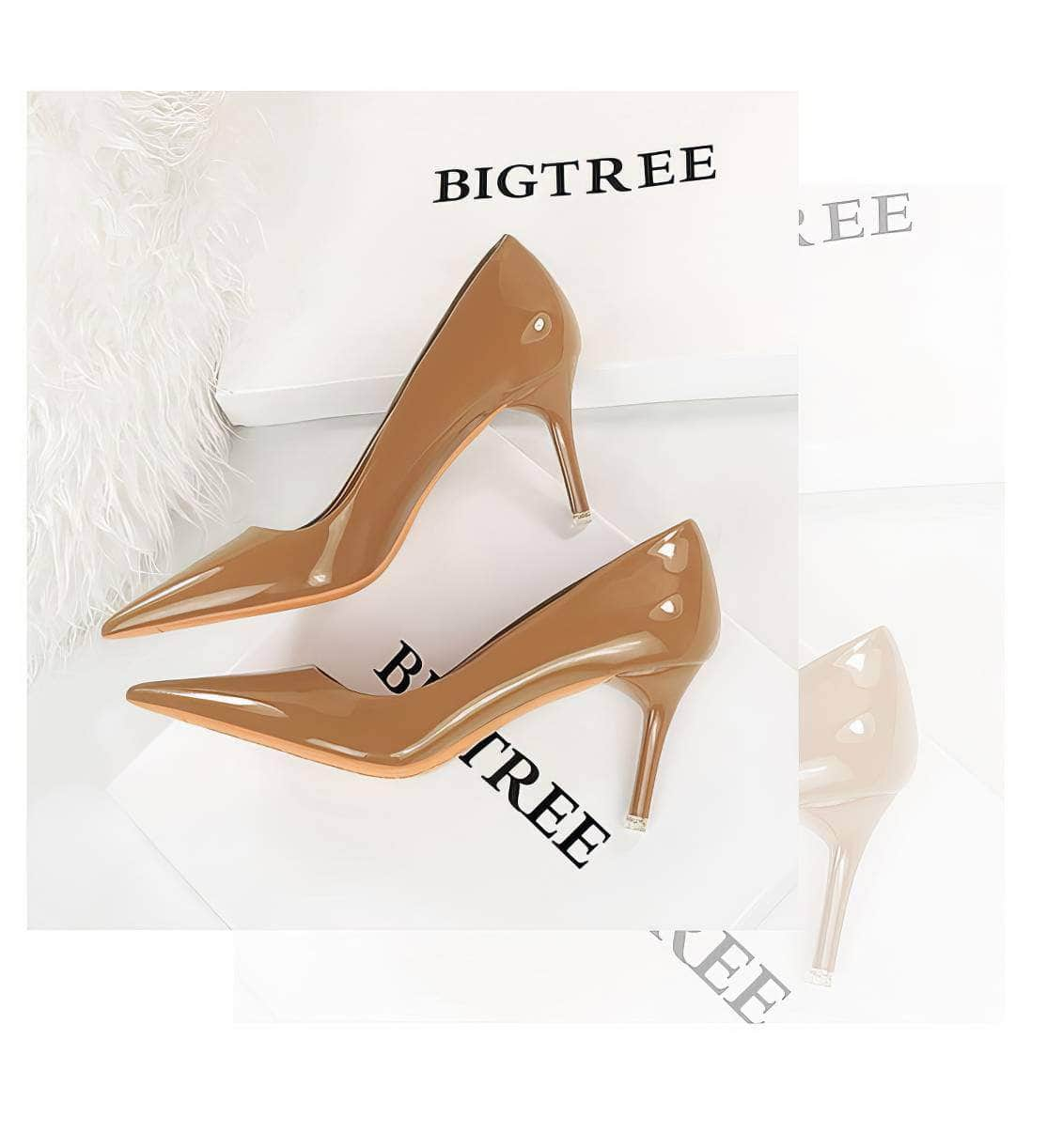 Pointy Toe Shiny Shimmery Stiletto Heels