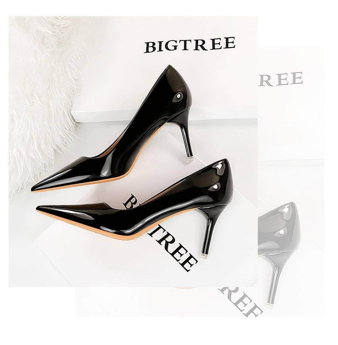 Pointy Toe Shiny Shimmery Stiletto Heels