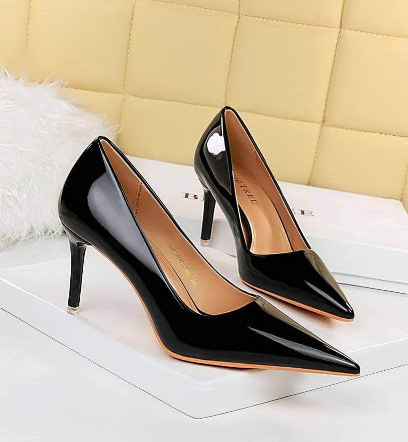 Pointy Toe Shiny Shimmery Stiletto Heels