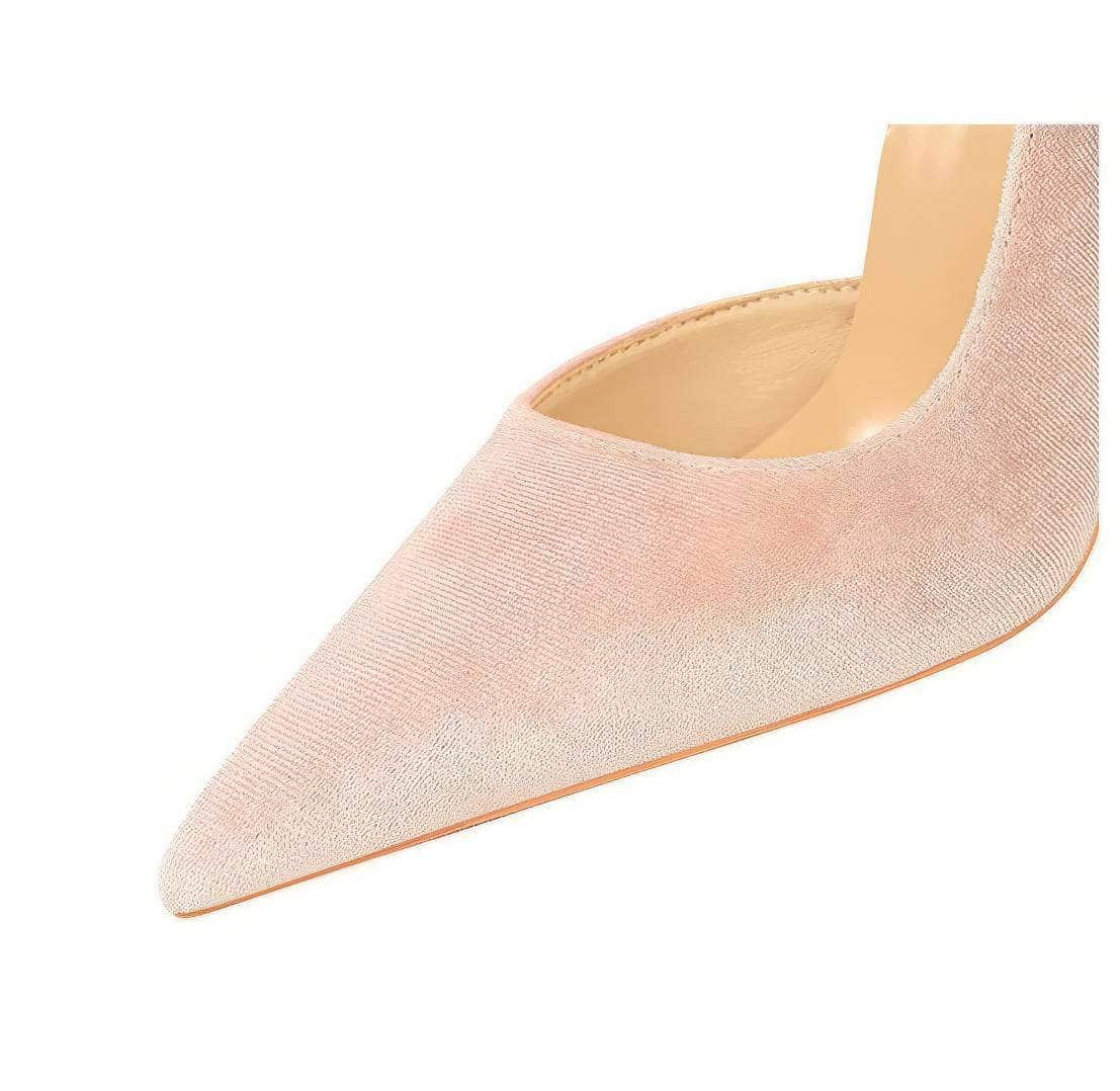 Pointy Toes Asymmetrical Satin Pumps