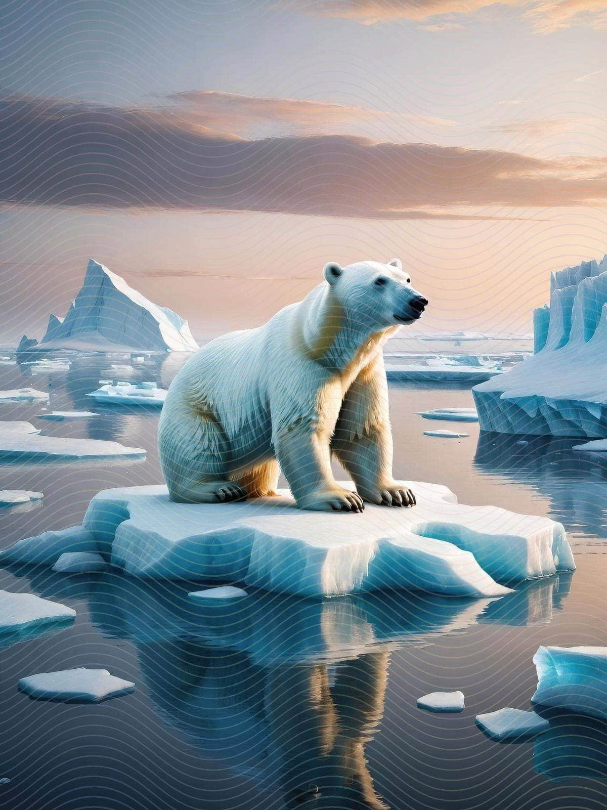 Polar Bear on Iceberg