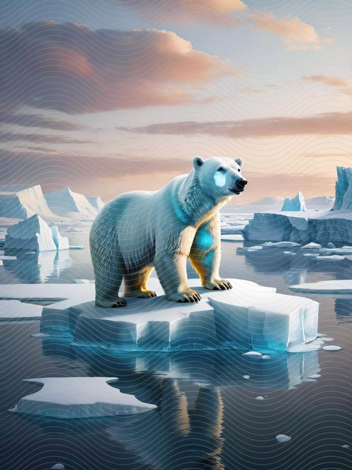 Polar Bear on Iceberg