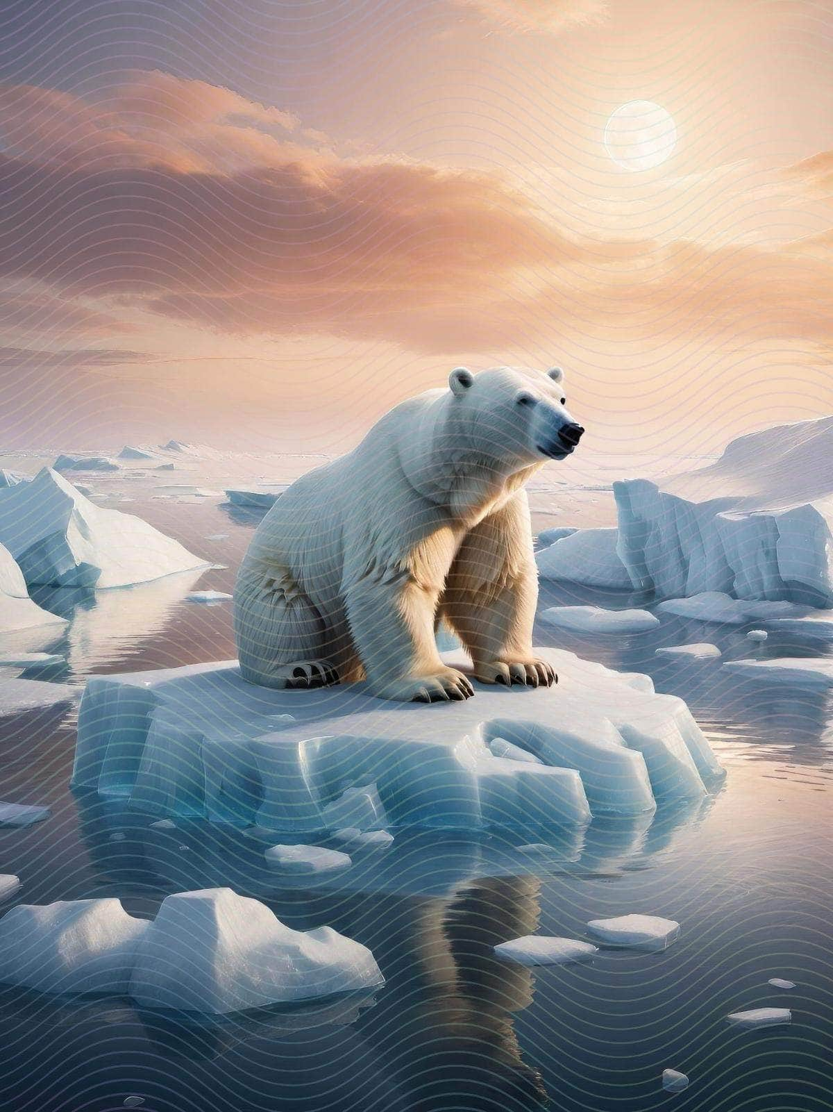 Polar Bear on Iceberg