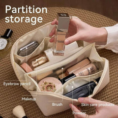 Portable Advanced Sense Cosmetics Storage Kit: Set of 2 Large Capacity Travel Toiletry Bags for Makeup and Essentials