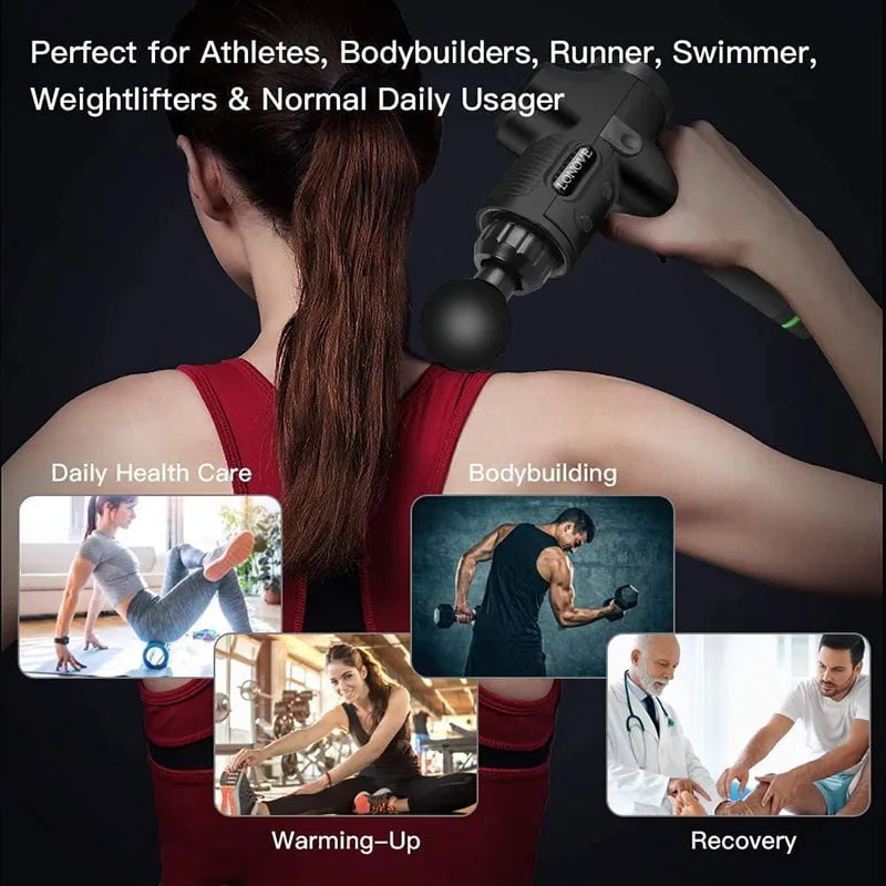Portable Bag Electric Massage Gun for High-Frequency Muscle Relaxation