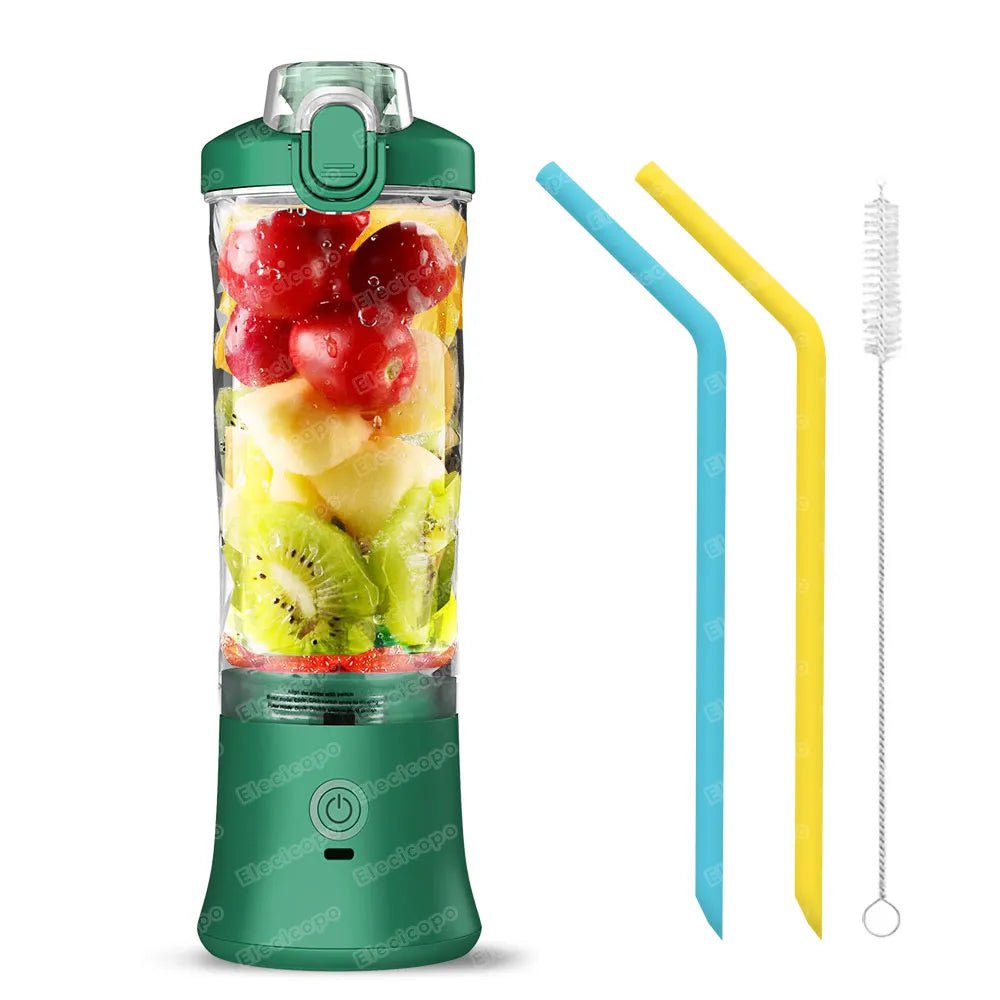 Portable blender mixer 600ML Electric Juicer Fruit Mini Blender 6 Blades For Shakes and Smoothies Juicer Sport Outdoor Travel Green / Australia