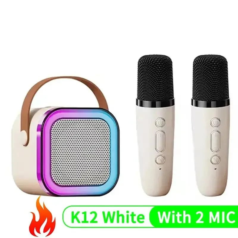 Portable Bluetooth 5.3 PA Karaoke Machine System Beige 1 to 2
