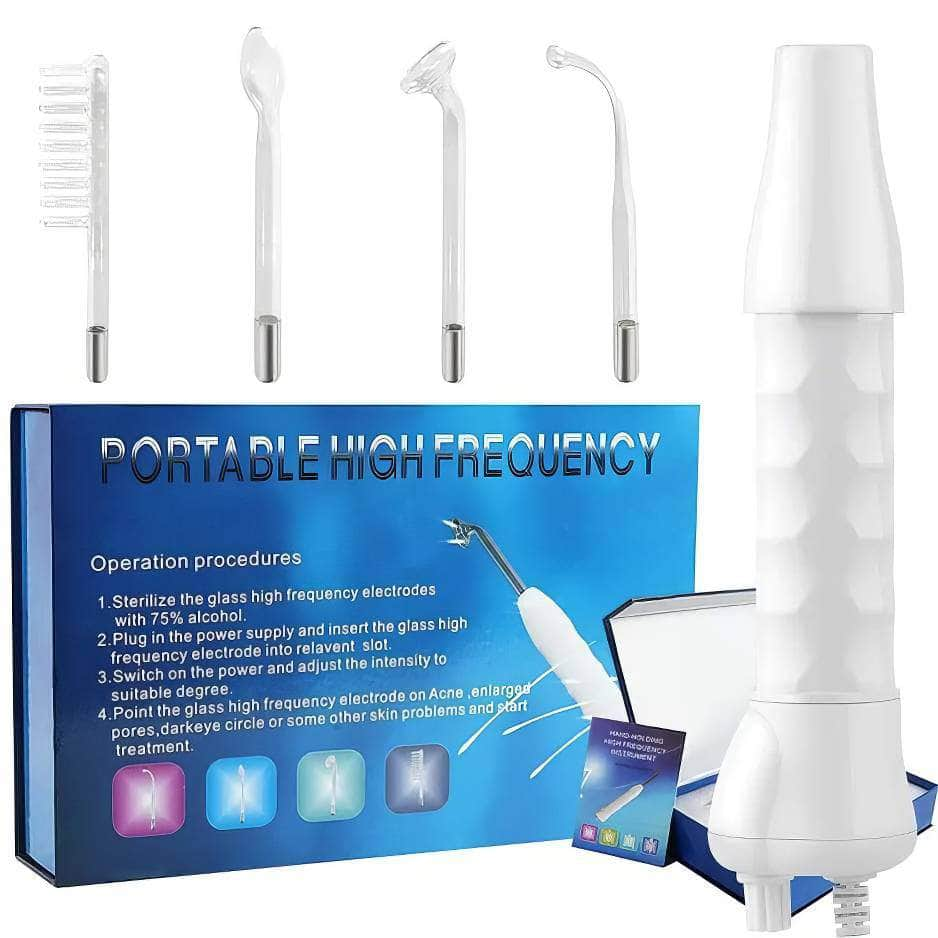 Portable High-Frequency Skin Therapy Wand: Acne Treatment, Skin Tightening, Wrinkle Reduction