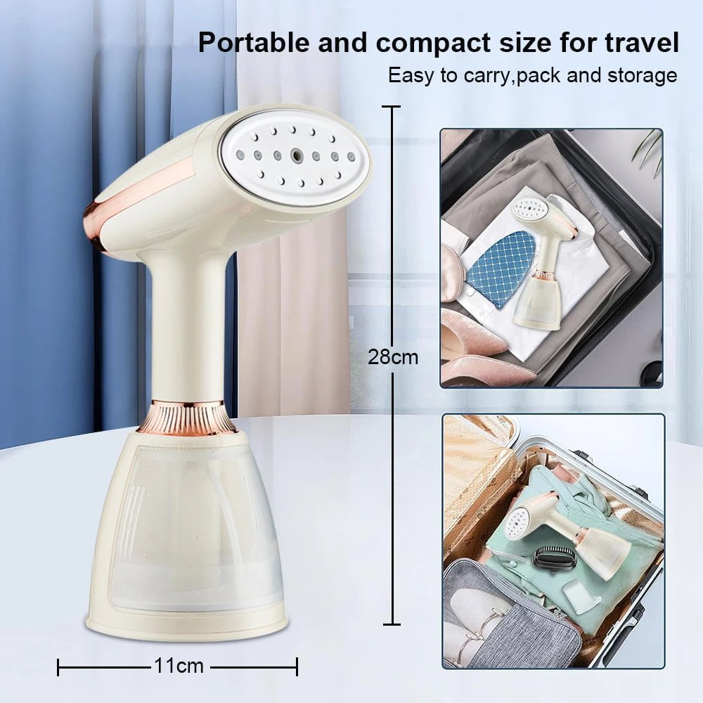 Portable Mini Garment Steamer: 1500W Handheld Vertical Steam Iron for Clothes