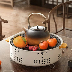 Portable Round Barbecue Stove - Multifunctional Charcoal Oven for Outdoor