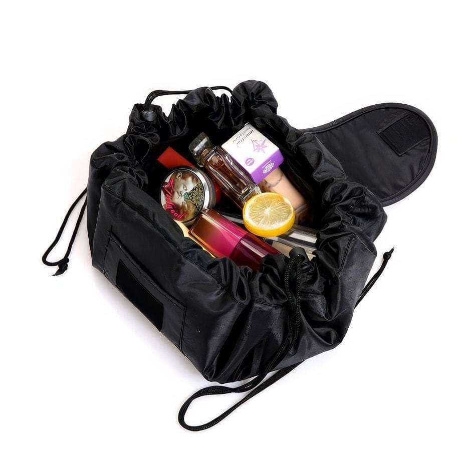 Portable Waterproof Women's Drawstring Cosmetic Bag & Makeup Organizer