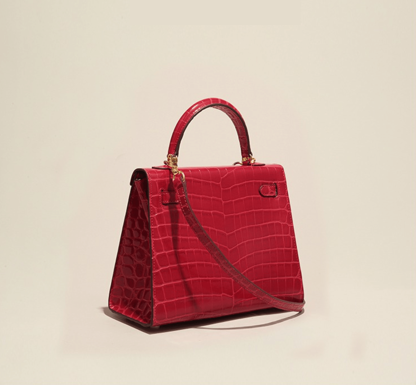 Premium Croc Shoulder Handbag