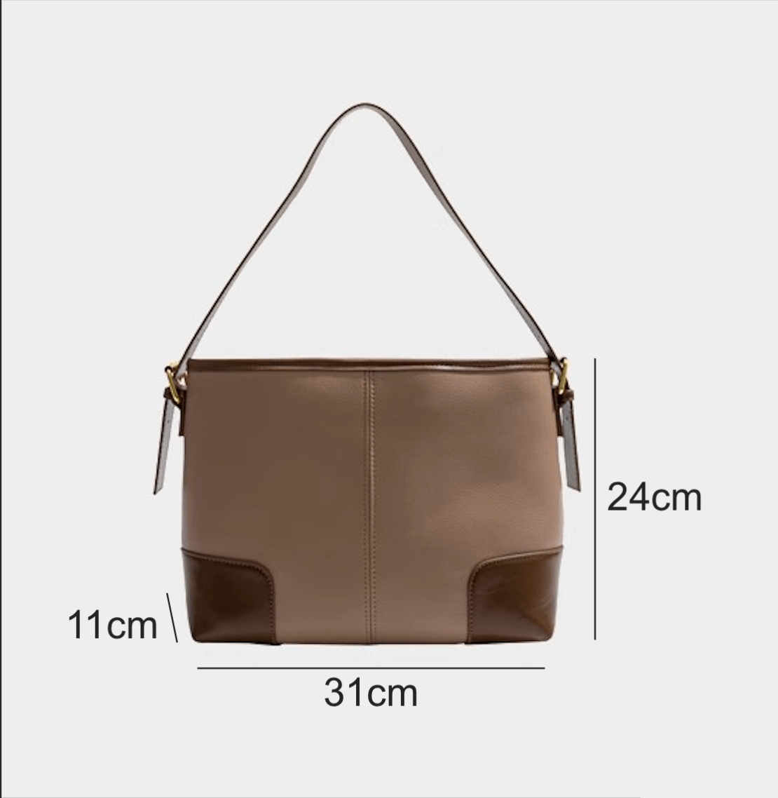 Premium Leather Shoulder Tote Handbag