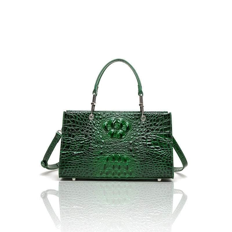 Premium Luxurious Crocodile Leather Handbag Green