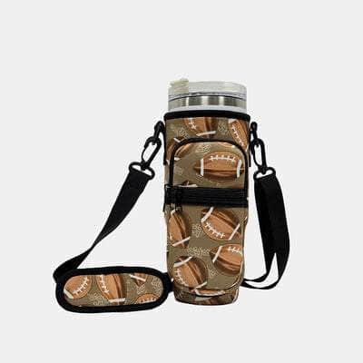Printed Insulated Tumbler Cup Sleeve With Adjustable Shoulder Strap k10 / One Size