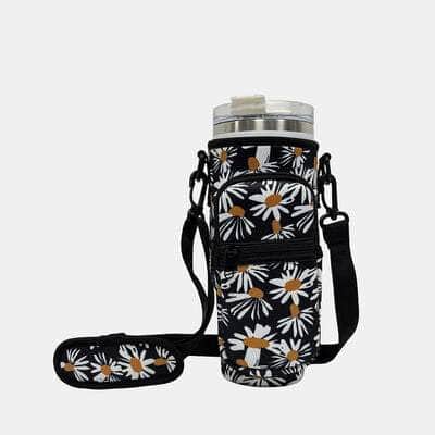 Printed Insulated Tumbler Cup Sleeve With Adjustable Shoulder Strap k11 / One Size