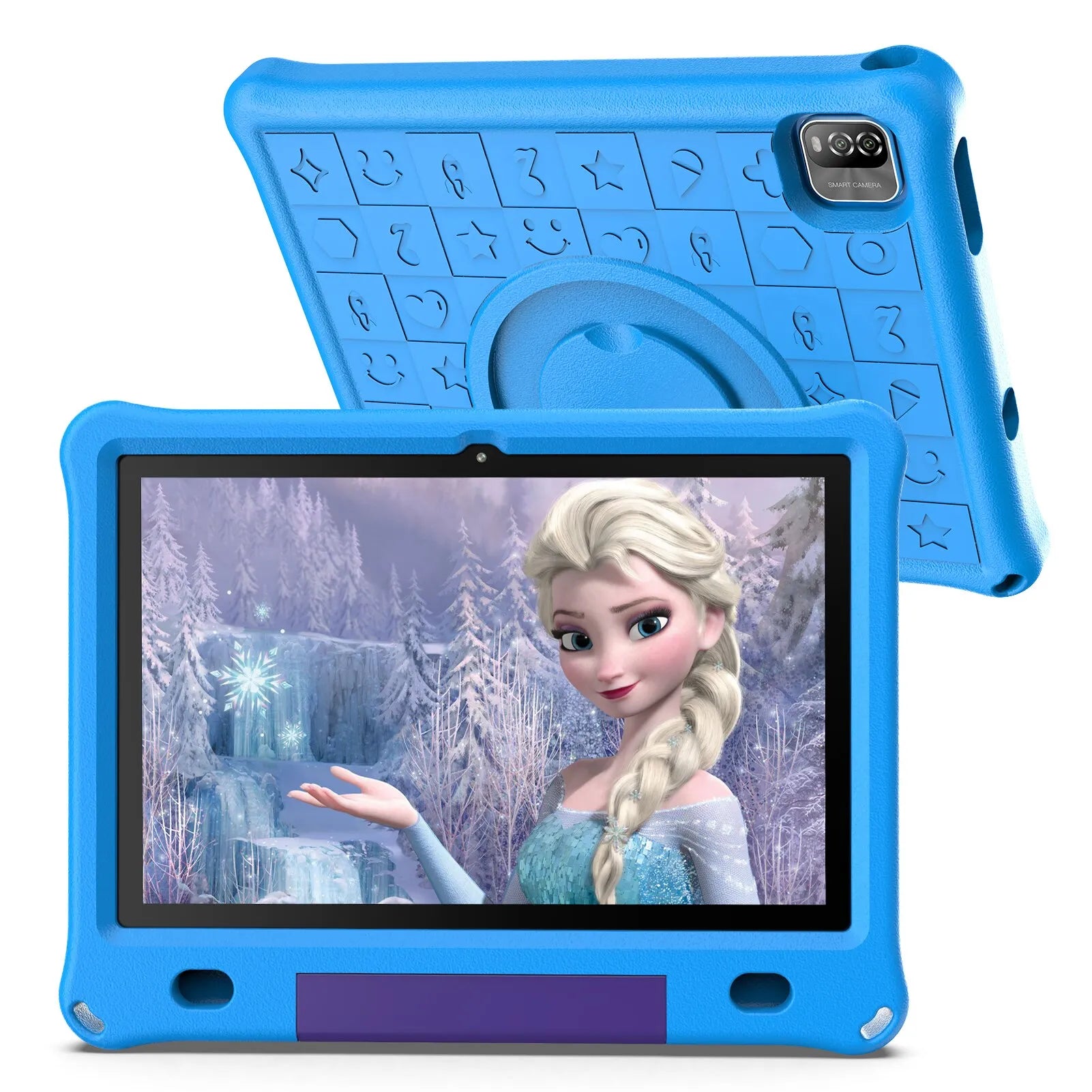 Pritom 10.1 Inch Kids Tablet - Android 12, WIFI 6, Quad Core Processor, 3GB RAM, 64GB ROM, YouTube with EVA Protective Case European regulations / Blue