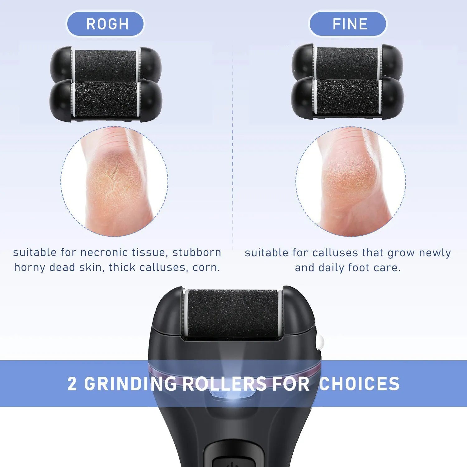 Professional Electric Pedicure Tools: Foot File for Heels, Callus Remover