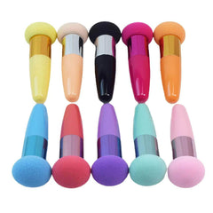 Professional Mushroom Head Makeup Brushes and Powder Puff with Handle - Women's Fashion Beauty Tools