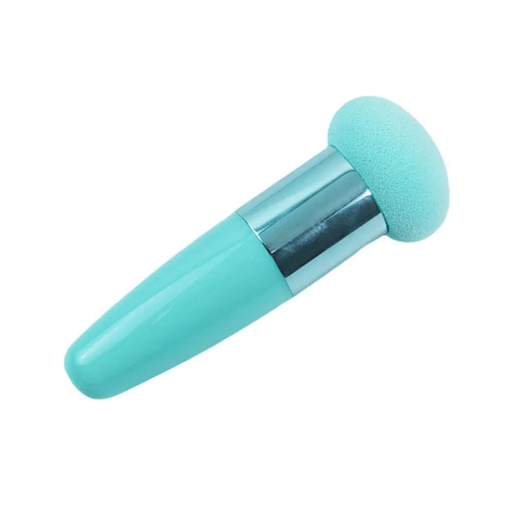 Professional Mushroom Head Makeup Brushes and Powder Puff with Handle - Women's Fashion Beauty Tools green