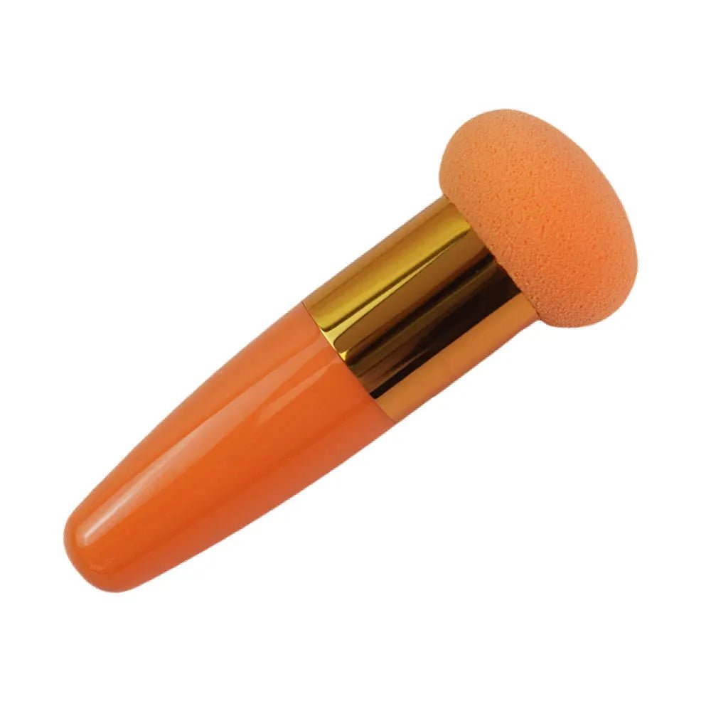 Professional Mushroom Head Makeup Brushes and Powder Puff with Handle - Women's Fashion Beauty Tools orange
