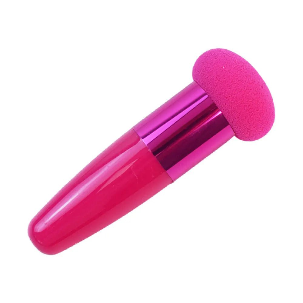 Professional Mushroom Head Makeup Brushes and Powder Puff with Handle - Women's Fashion Beauty Tools rose red