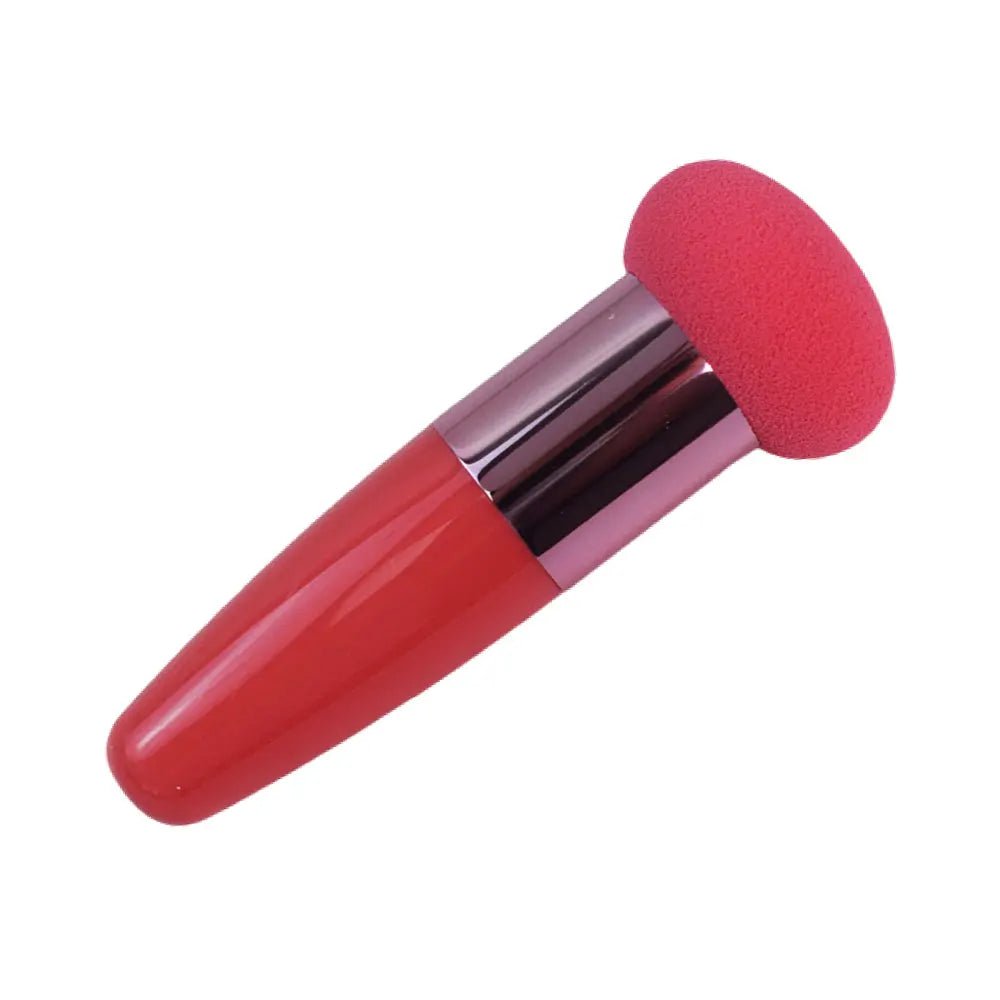 Professional Mushroom Head Makeup Brushes and Powder Puff with Handle - Women's Fashion Beauty Tools watermelon red