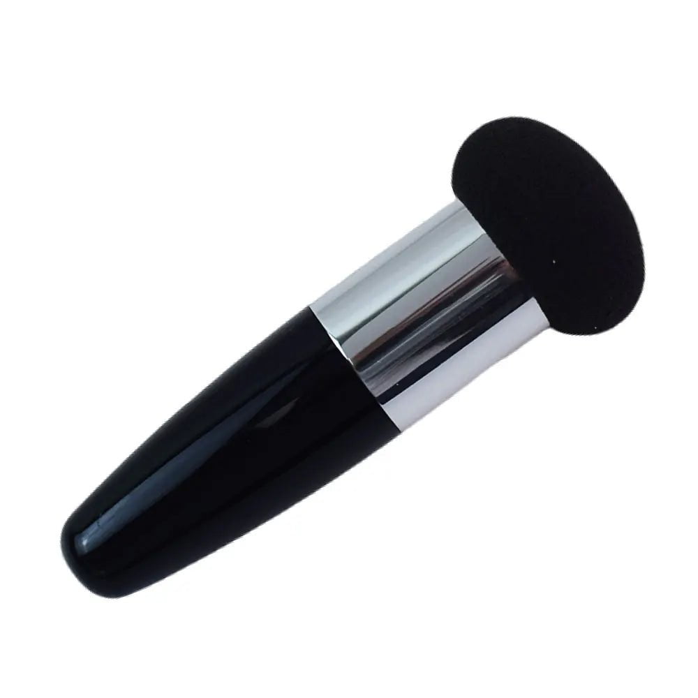 Professional Mushroom Head Makeup Brushes: Powder Puff with Handle black