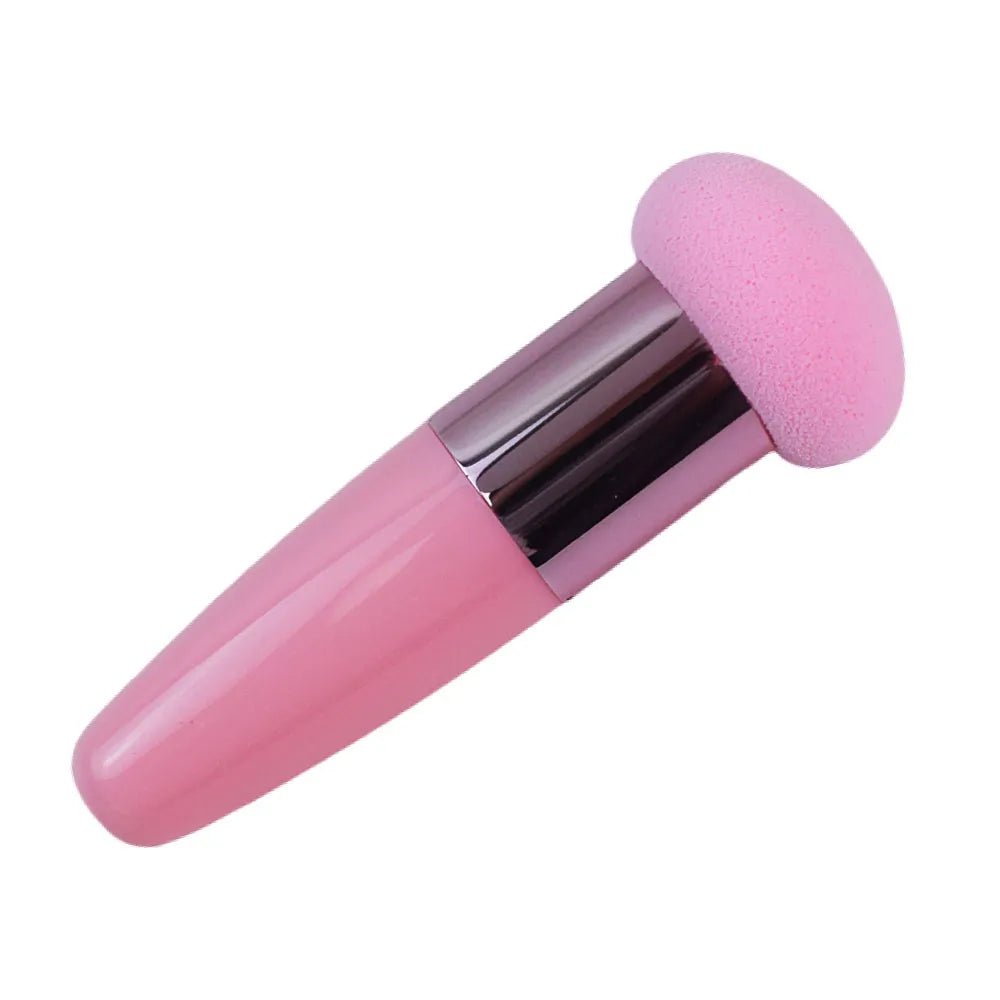 Professional Mushroom Head Makeup Brushes: Powder Puff with Handle pink