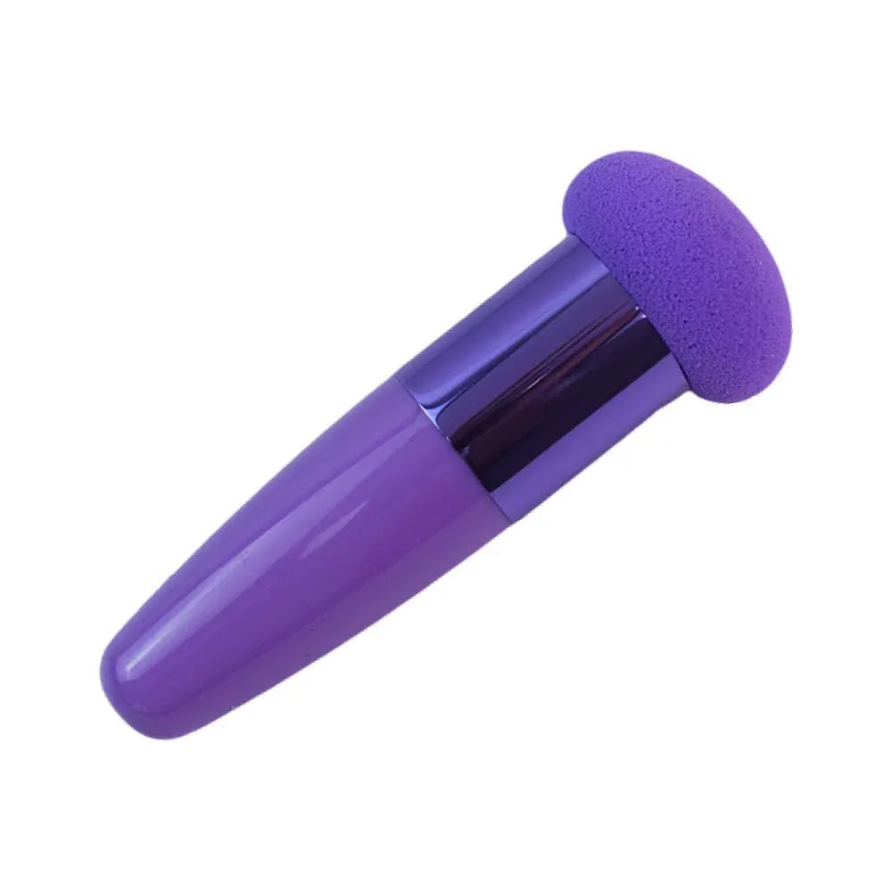 Professional Mushroom Head Makeup Brushes: Powder Puff with Handle purple