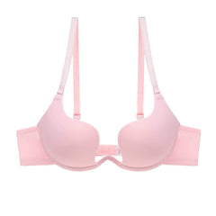 Push-Up Smooth Solid Color Bra 70A / Pink