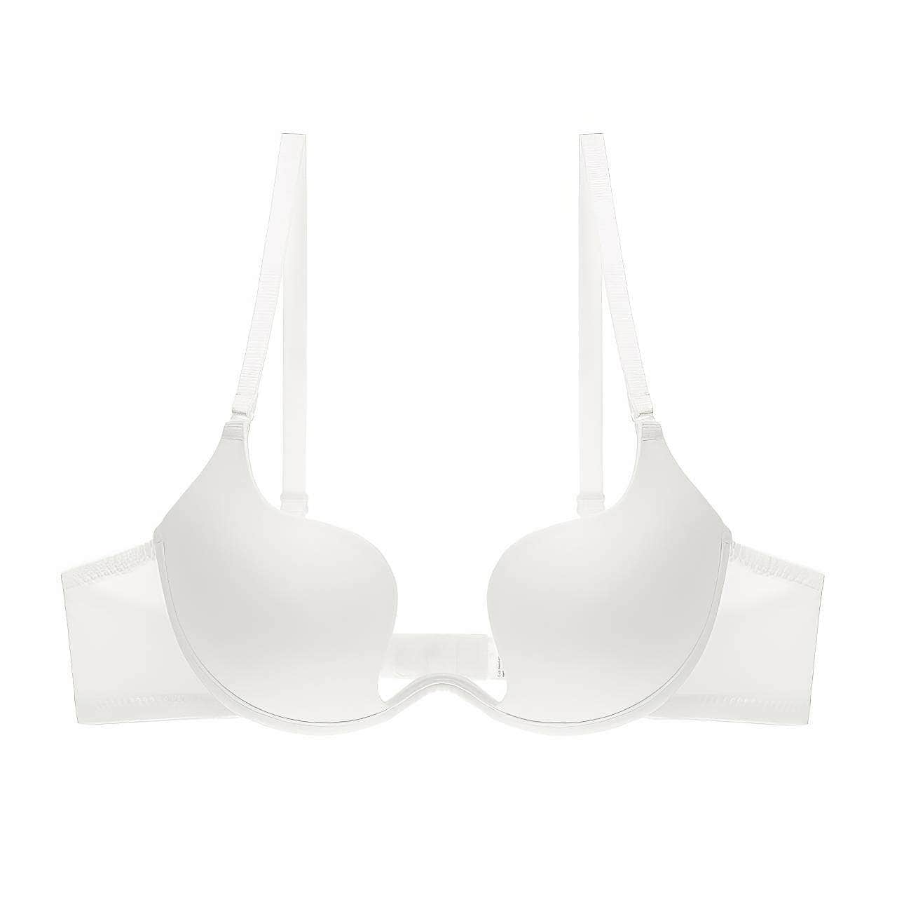 Push-Up Smooth Solid Color Bra 70A / White