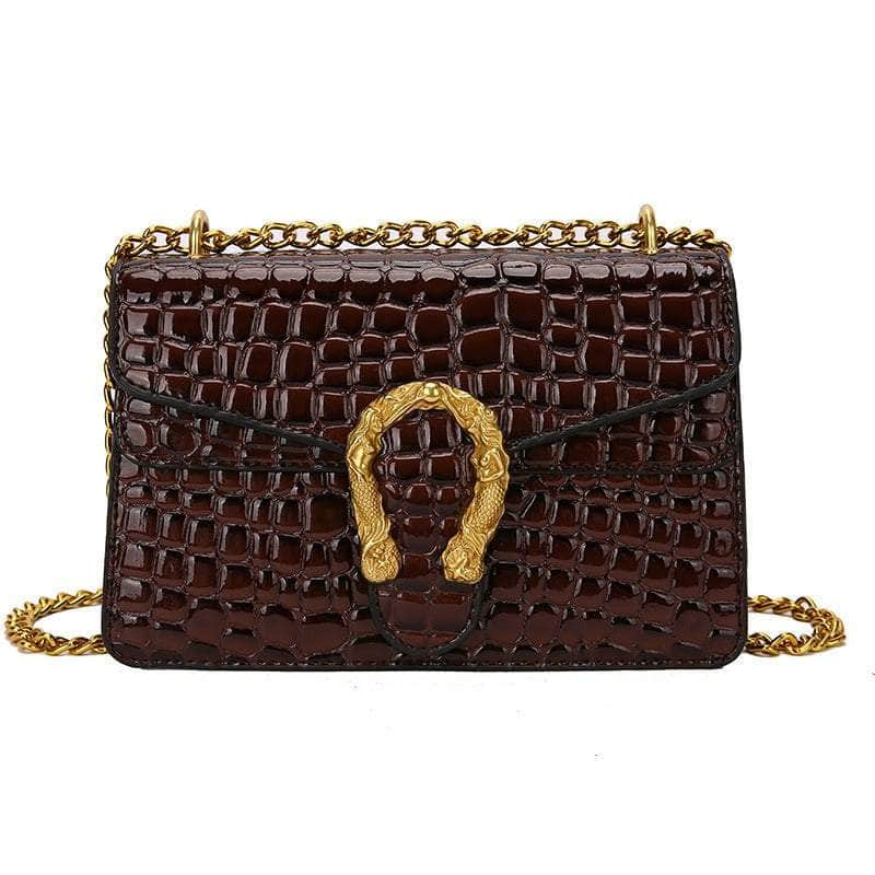 Quilted Crossbody Shoulder Leather Chain Purse