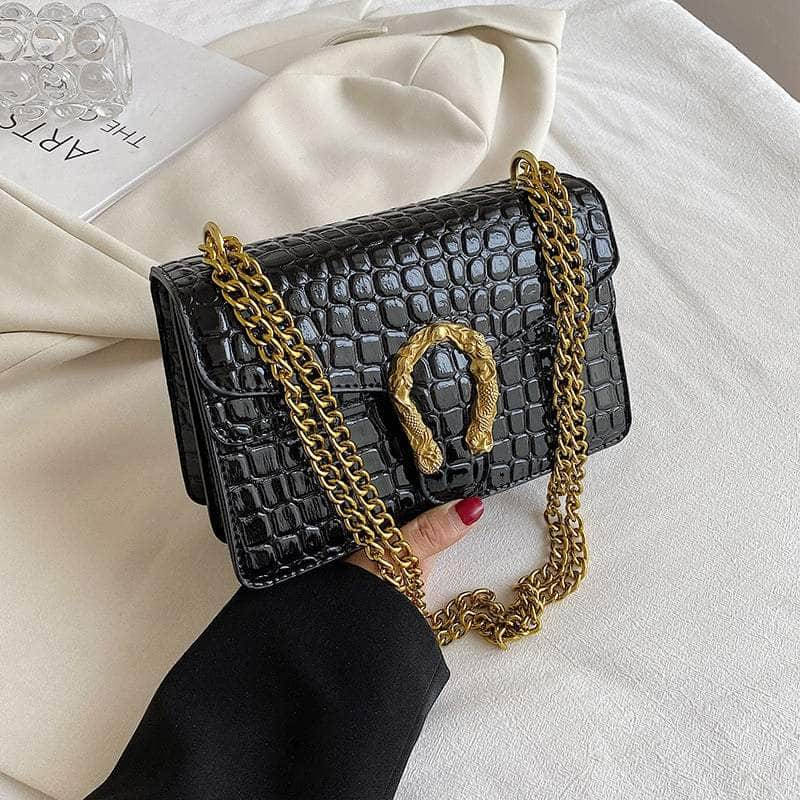 Quilted Crossbody Shoulder Leather Chain Purse