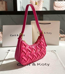 Quilted Shoulder Bag with Braided Detailing