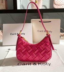 Quilted Shoulder Bag with Braided Detailing