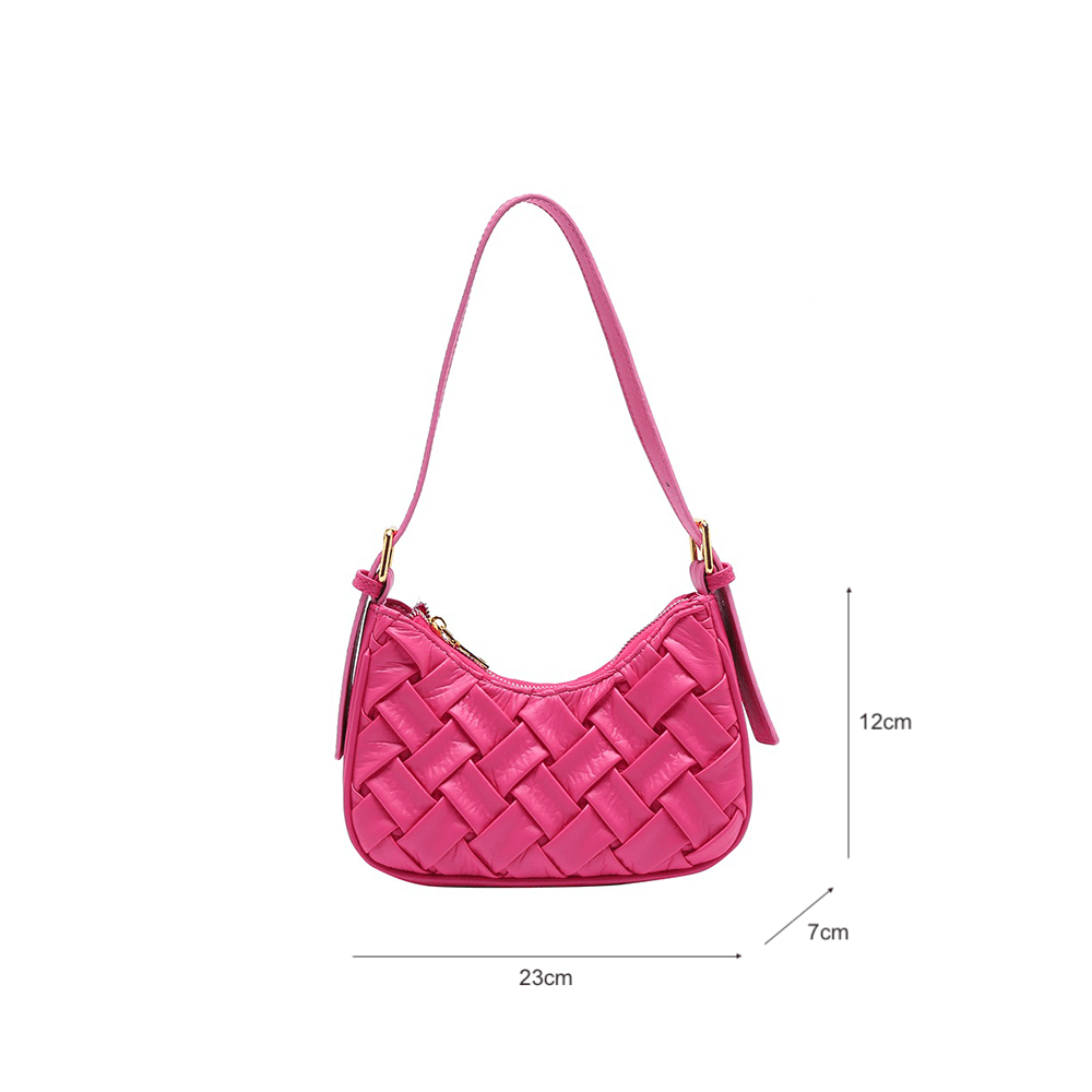 Quilted Shoulder Bag with Braided Detailing